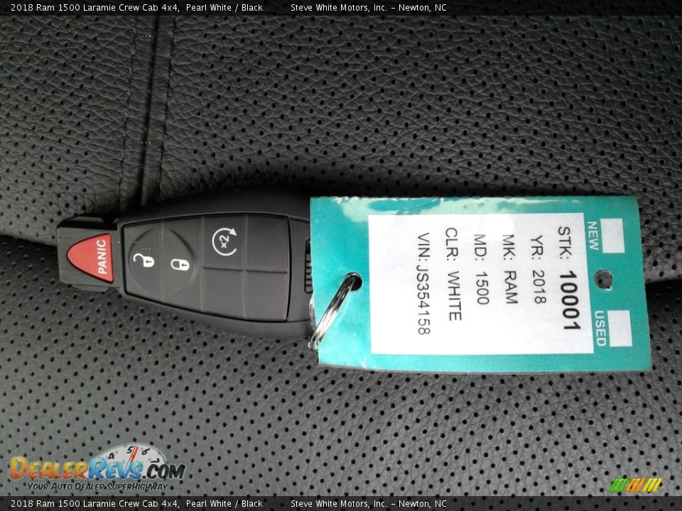2018 Ram 1500 Laramie Crew Cab 4x4 Pearl White / Black Photo #31