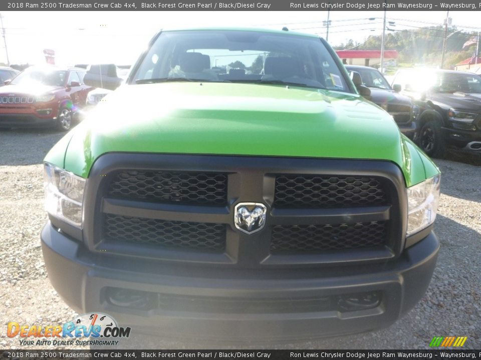 2018 Ram 2500 Tradesman Crew Cab 4x4 Black Forest Green Pearl / Black/Diesel Gray Photo #8