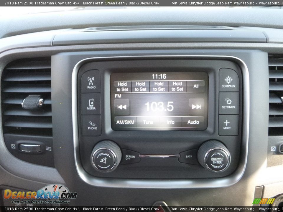 2018 Ram 2500 Tradesman Crew Cab 4x4 Black Forest Green Pearl / Black/Diesel Gray Photo #17