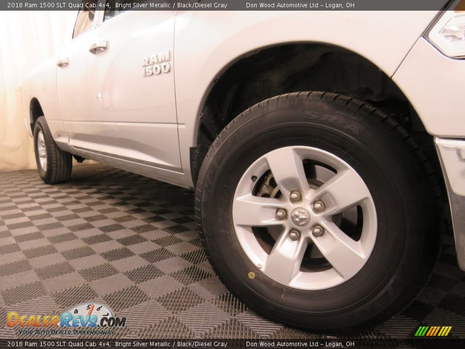 2018 Ram 1500 SLT Quad Cab 4x4 Bright Silver Metallic / Black/Diesel Gray Photo #3