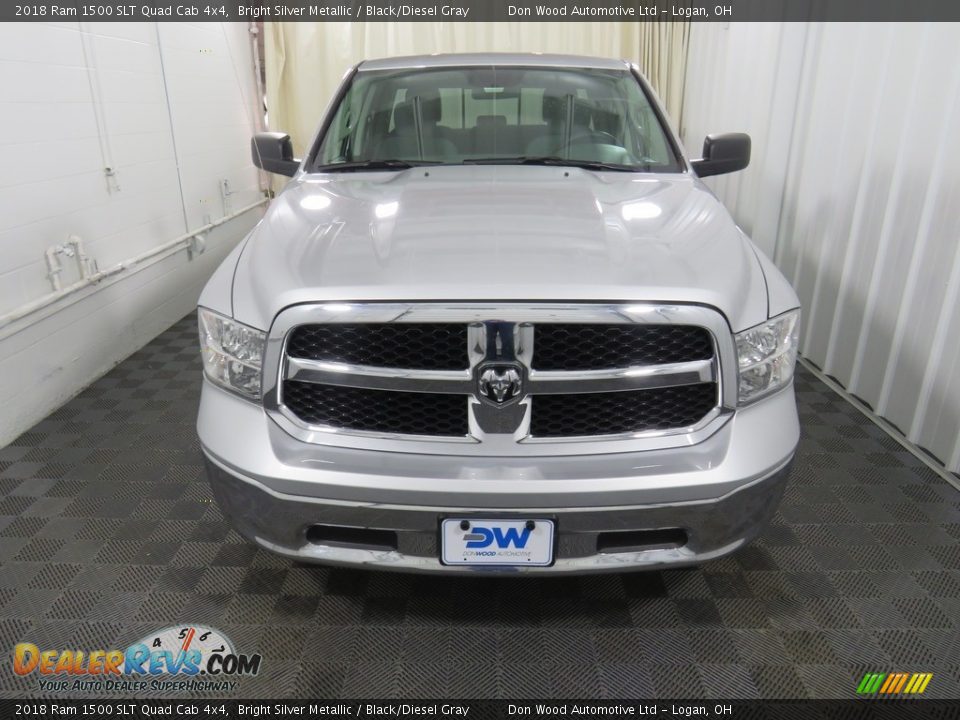 2018 Ram 1500 SLT Quad Cab 4x4 Bright Silver Metallic / Black/Diesel Gray Photo #6