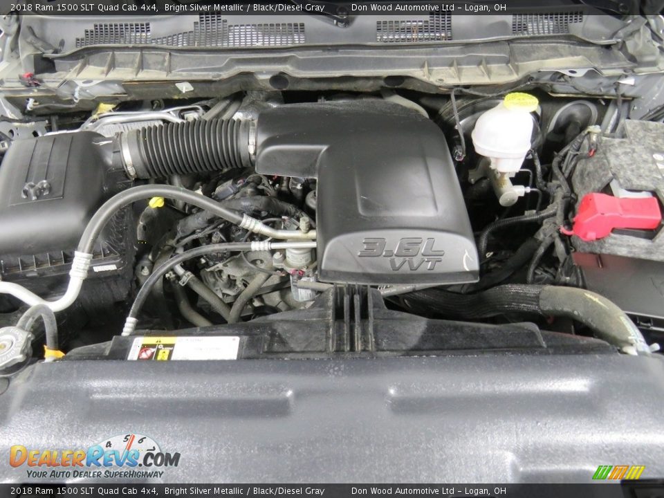 2018 Ram 1500 SLT Quad Cab 4x4 Bright Silver Metallic / Black/Diesel Gray Photo #8