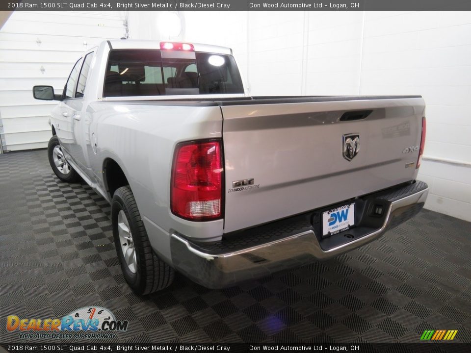 2018 Ram 1500 SLT Quad Cab 4x4 Bright Silver Metallic / Black/Diesel Gray Photo #12