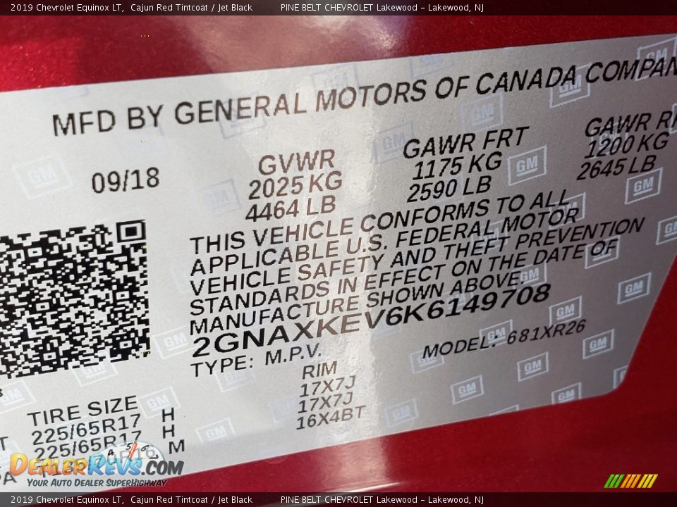 2019 Chevrolet Equinox LT Cajun Red Tintcoat / Jet Black Photo #9