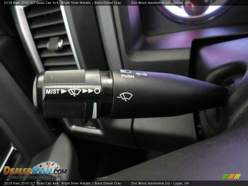 2018 Ram 1500 SLT Quad Cab 4x4 Bright Silver Metallic / Black/Diesel Gray Photo #23