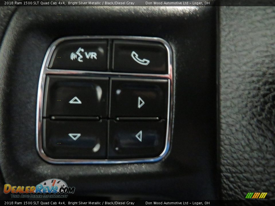 2018 Ram 1500 SLT Quad Cab 4x4 Bright Silver Metallic / Black/Diesel Gray Photo #24