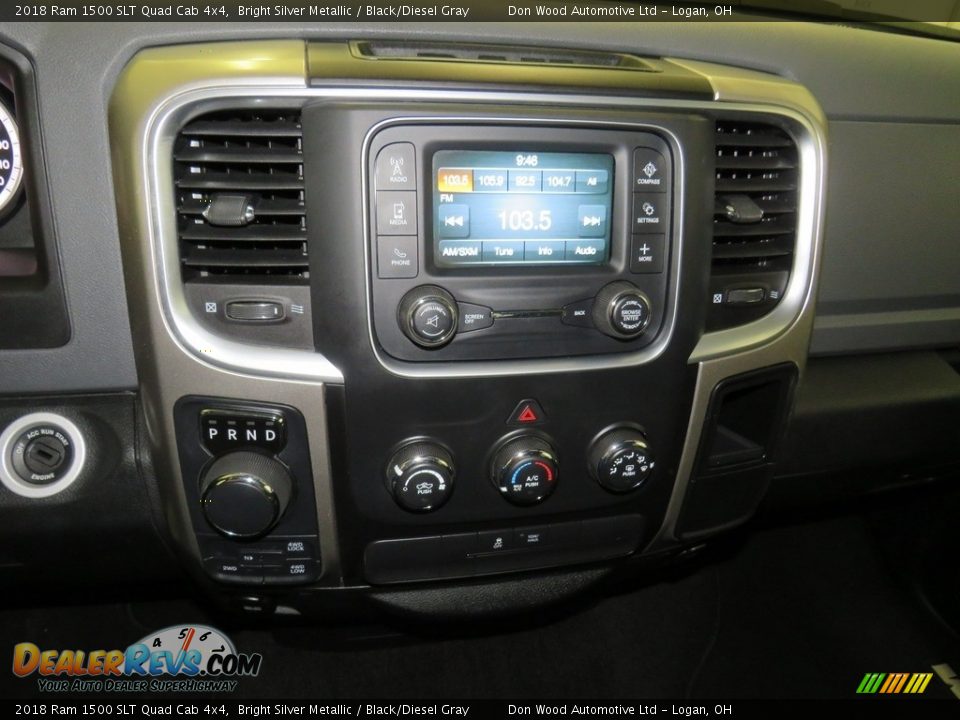 2018 Ram 1500 SLT Quad Cab 4x4 Bright Silver Metallic / Black/Diesel Gray Photo #26