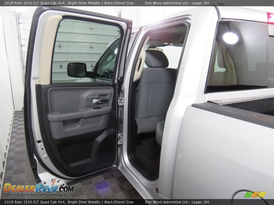 2018 Ram 1500 SLT Quad Cab 4x4 Bright Silver Metallic / Black/Diesel Gray Photo #34