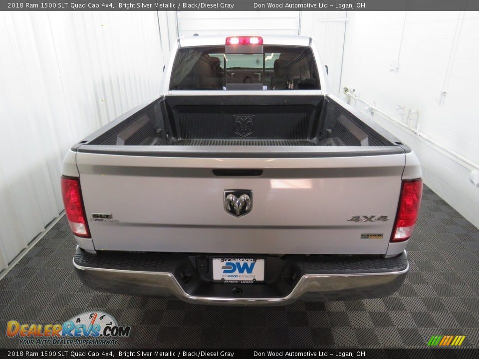 2018 Ram 1500 SLT Quad Cab 4x4 Bright Silver Metallic / Black/Diesel Gray Photo #35