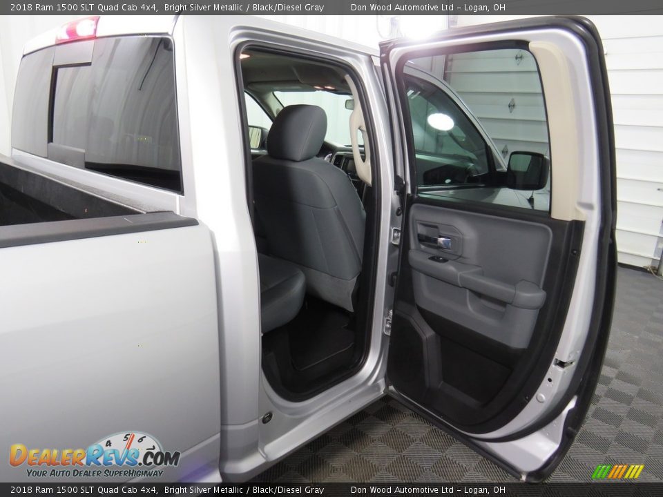 2018 Ram 1500 SLT Quad Cab 4x4 Bright Silver Metallic / Black/Diesel Gray Photo #36
