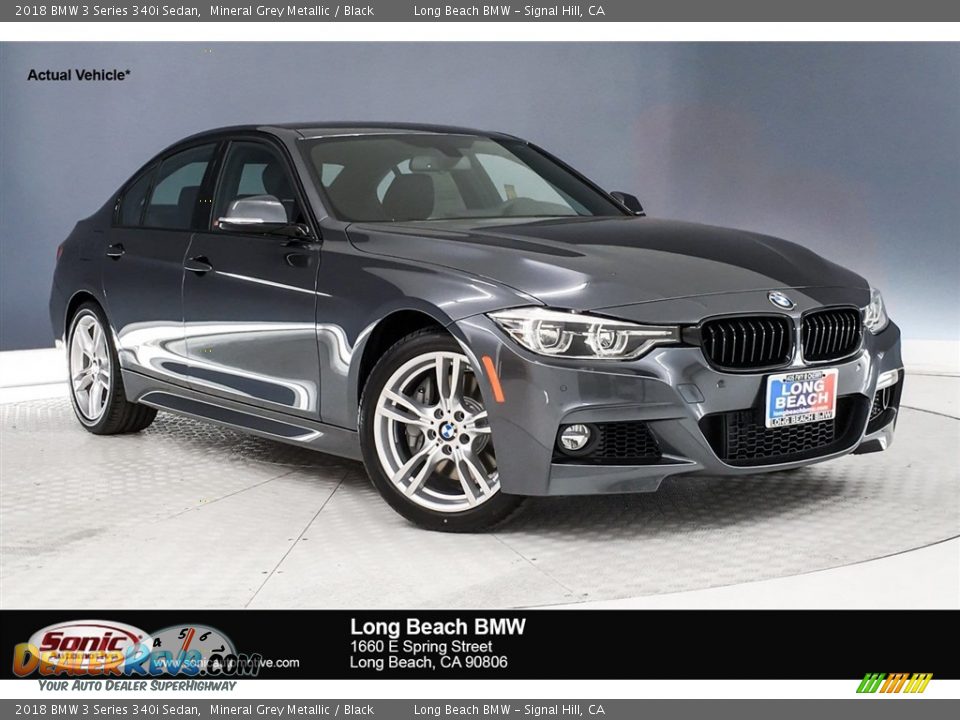 2018 BMW 3 Series 340i Sedan Mineral Grey Metallic / Black Photo #1