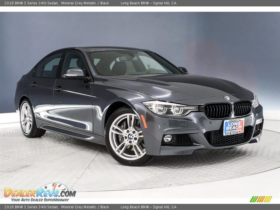 2018 BMW 3 Series 340i Sedan Mineral Grey Metallic / Black Photo #12