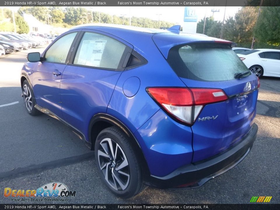 2019 Honda HR-V Sport AWD Aegean Blue Metallic / Black Photo #2