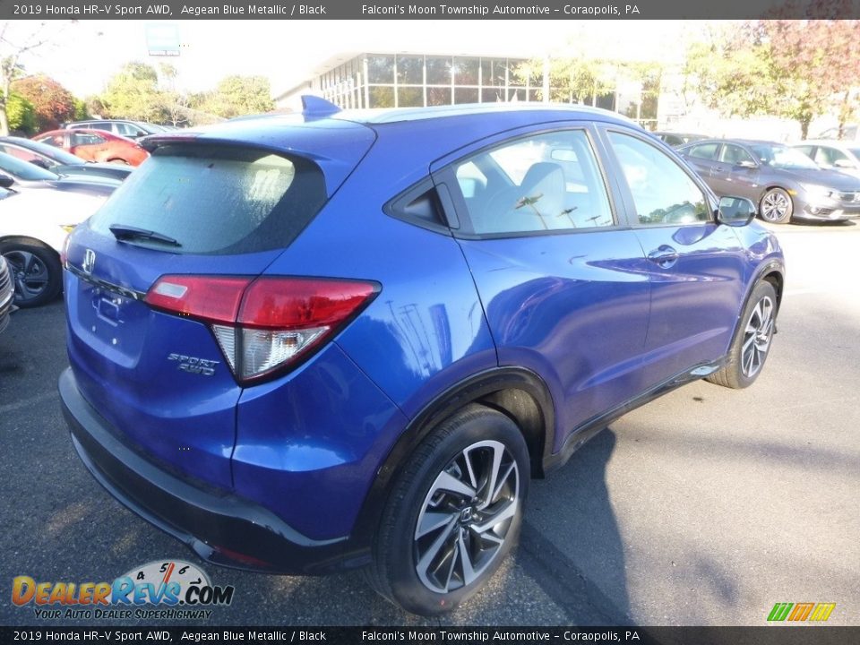2019 Honda HR-V Sport AWD Aegean Blue Metallic / Black Photo #4