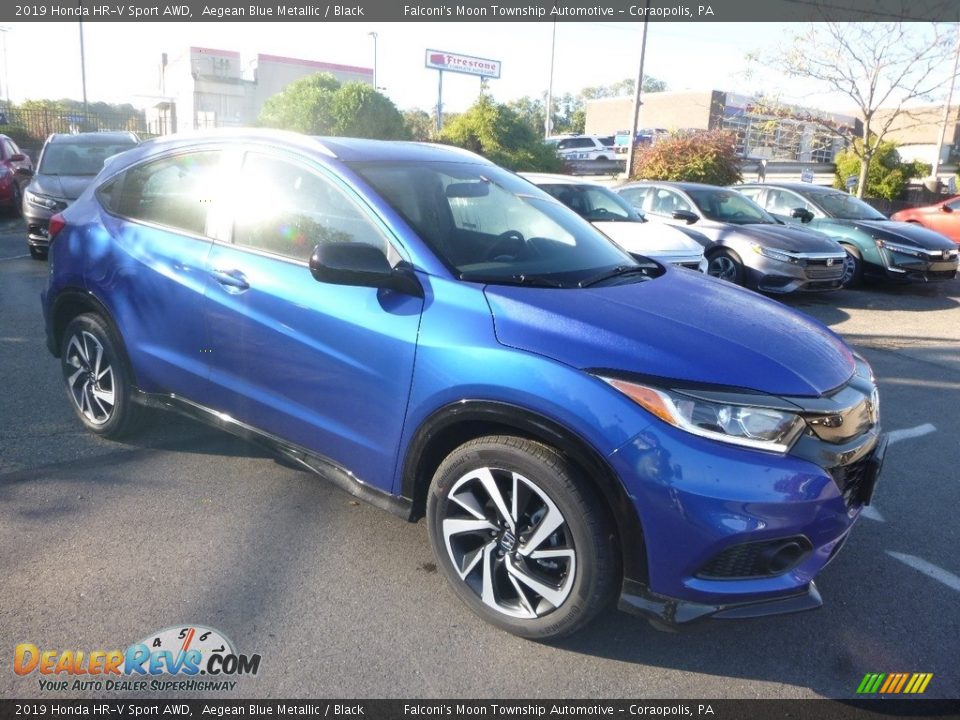 2019 Honda HR-V Sport AWD Aegean Blue Metallic / Black Photo #5