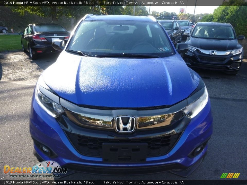 2019 Honda HR-V Sport AWD Aegean Blue Metallic / Black Photo #6
