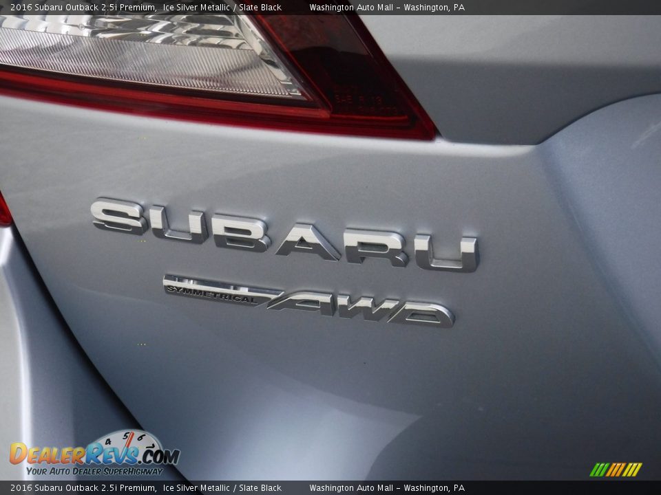 2016 Subaru Outback 2.5i Premium Ice Silver Metallic / Slate Black Photo #10