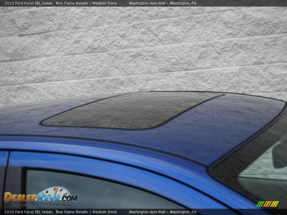 2010 Ford Focus SEL Sedan Blue Flame Metallic / Medium Stone Photo #3