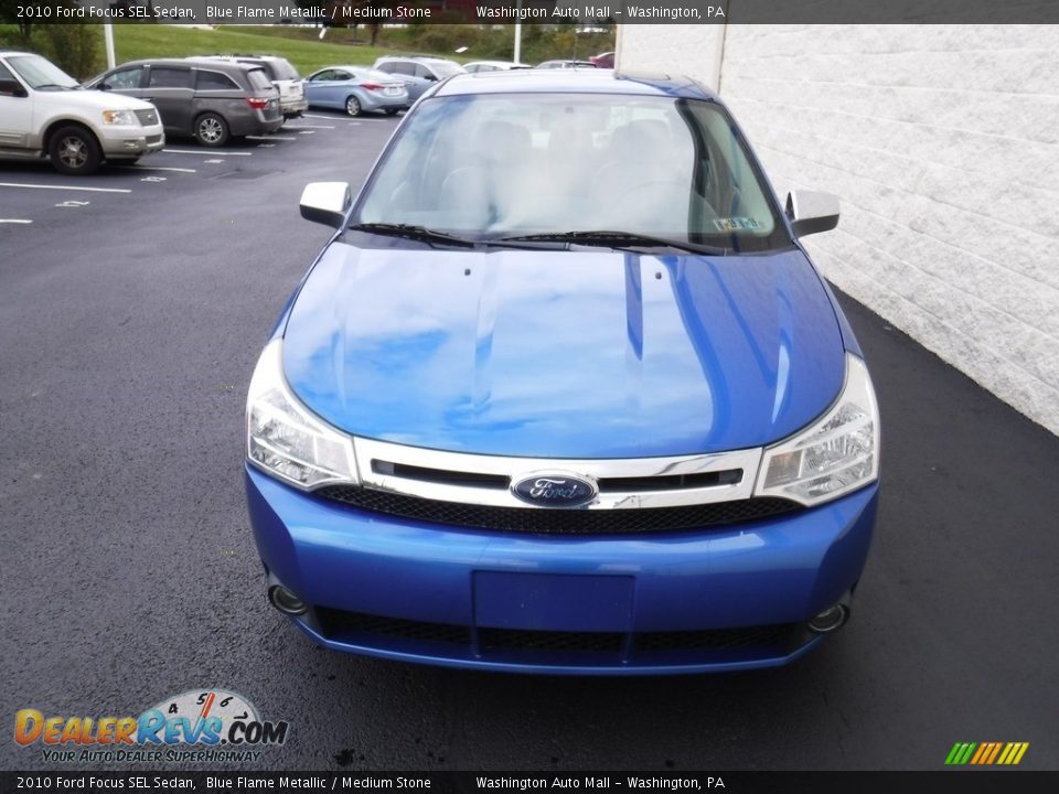 2010 Ford Focus SEL Sedan Blue Flame Metallic / Medium Stone Photo #4