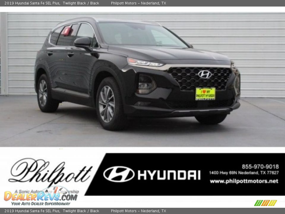 2019 Hyundai Santa Fe SEL Plus Twilight Black / Black Photo #1