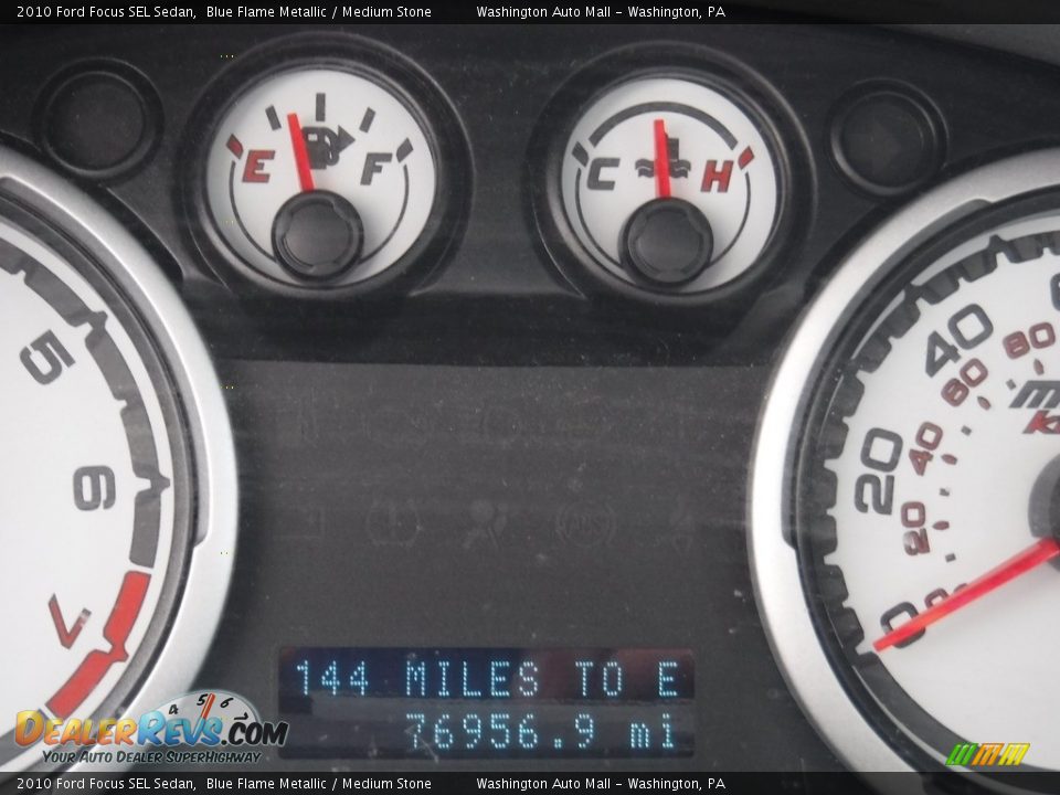2010 Ford Focus SEL Sedan Blue Flame Metallic / Medium Stone Photo #25