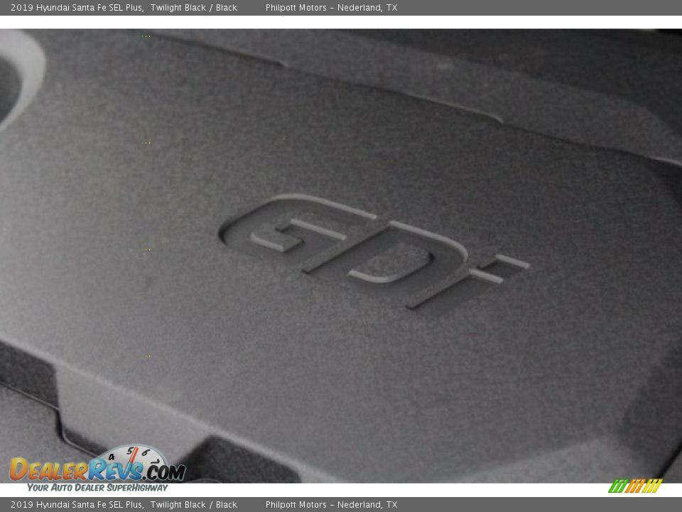 2019 Hyundai Santa Fe SEL Plus Twilight Black / Black Photo #35