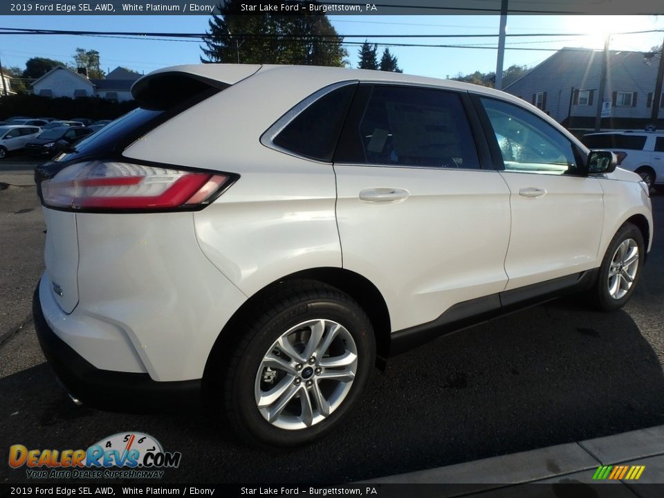 2019 Ford Edge SEL AWD White Platinum / Ebony Photo #5