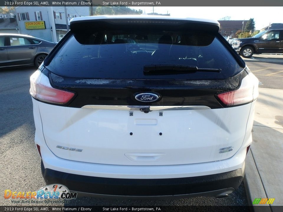 2019 Ford Edge SEL AWD White Platinum / Ebony Photo #6