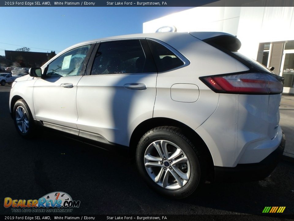 2019 Ford Edge SEL AWD White Platinum / Ebony Photo #8