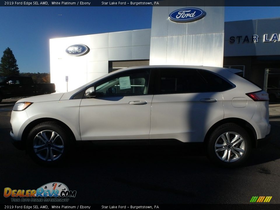 2019 Ford Edge SEL AWD White Platinum / Ebony Photo #9