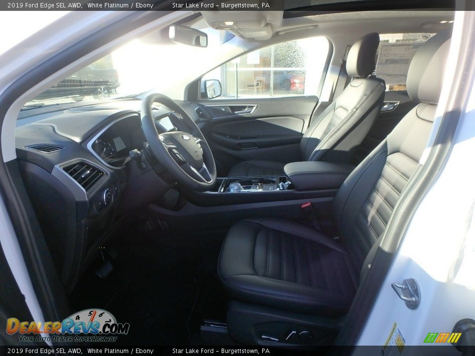2019 Ford Edge SEL AWD White Platinum / Ebony Photo #10