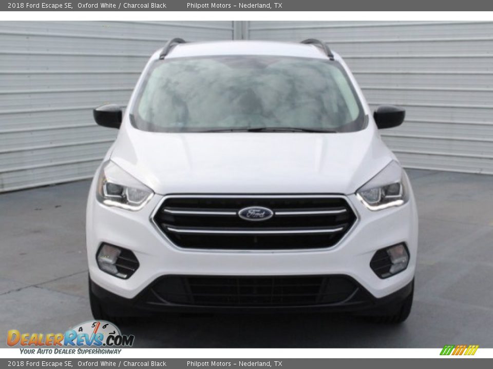 2018 Ford Escape SE Oxford White / Charcoal Black Photo #2