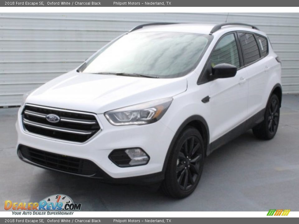 2018 Ford Escape SE Oxford White / Charcoal Black Photo #3