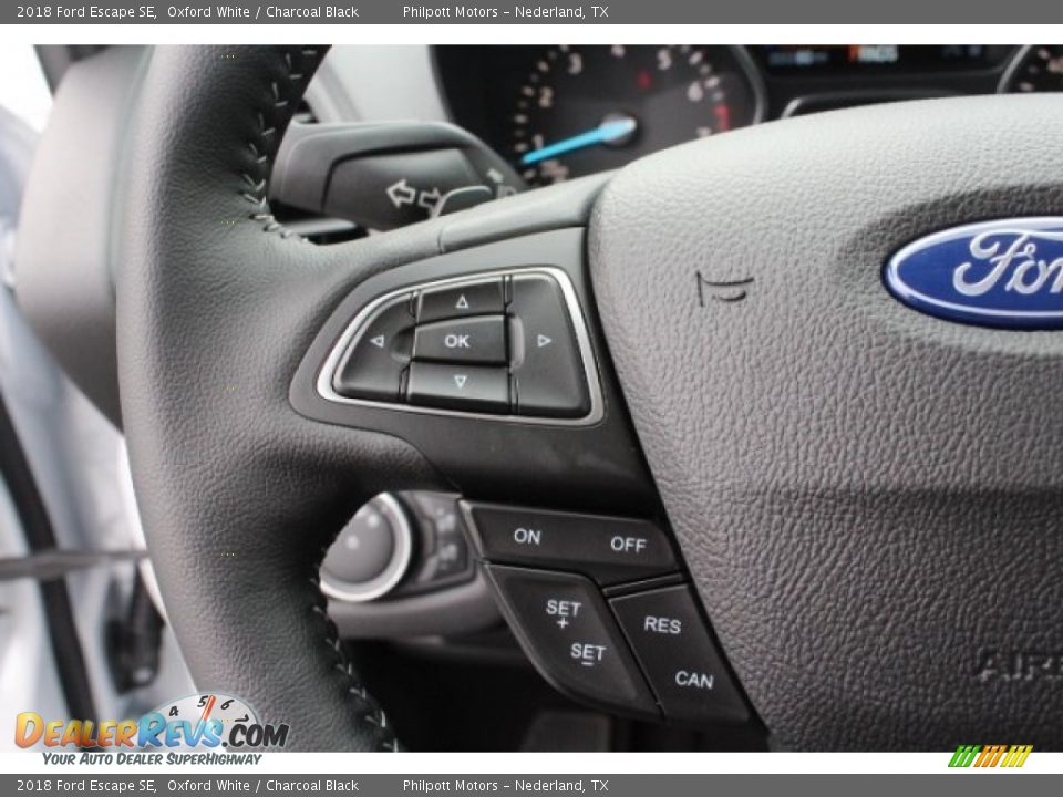 2018 Ford Escape SE Oxford White / Charcoal Black Photo #18