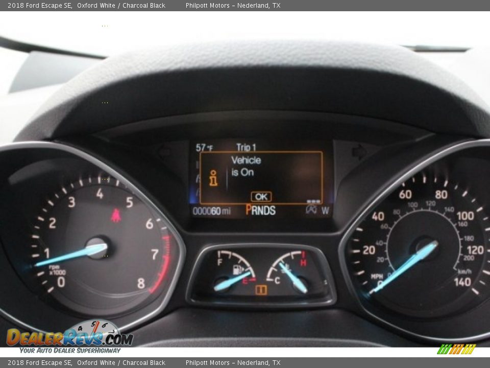 2018 Ford Escape SE Oxford White / Charcoal Black Photo #20