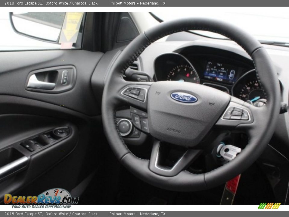 2018 Ford Escape SE Oxford White / Charcoal Black Photo #25