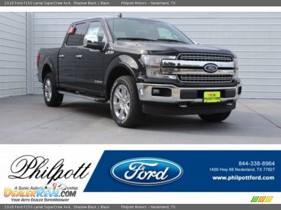 2018 Ford F150 Lariat SuperCrew 4x4 Shadow Black / Black Photo #1