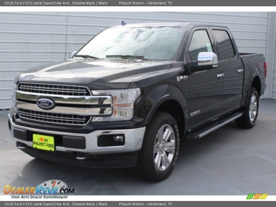 2018 Ford F150 Lariat SuperCrew 4x4 Shadow Black / Black Photo #3