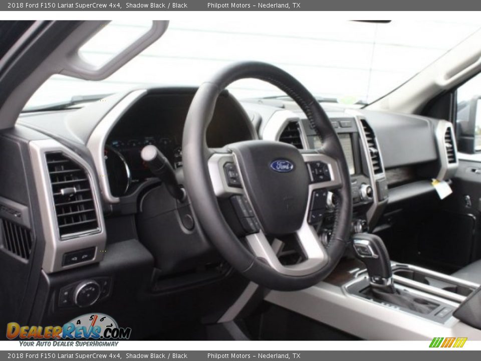 2018 Ford F150 Lariat SuperCrew 4x4 Shadow Black / Black Photo #14