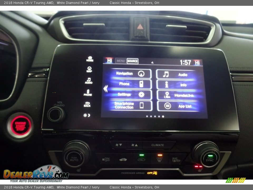 2018 Honda CR-V Touring AWD White Diamond Pearl / Ivory Photo #11