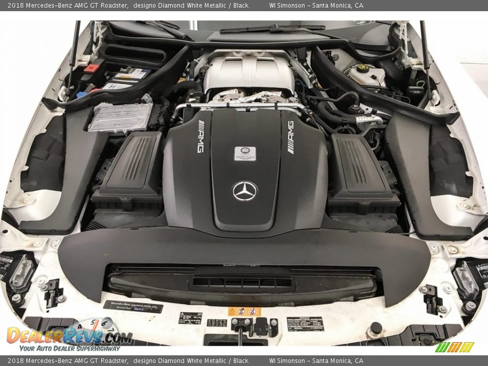 2018 Mercedes-Benz AMG GT Roadster designo Diamond White Metallic / Black Photo #9