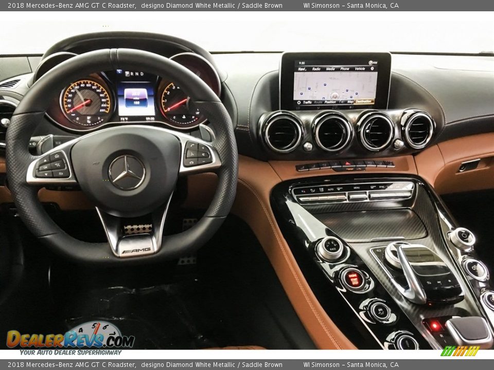 2018 Mercedes-Benz AMG GT C Roadster designo Diamond White Metallic / Saddle Brown Photo #4