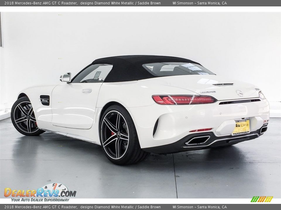 2018 Mercedes-Benz AMG GT C Roadster designo Diamond White Metallic / Saddle Brown Photo #10