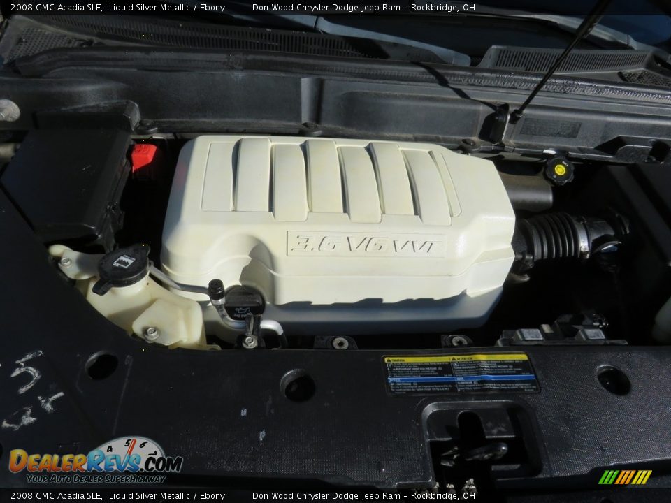 2008 GMC Acadia SLE Liquid Silver Metallic / Ebony Photo #6