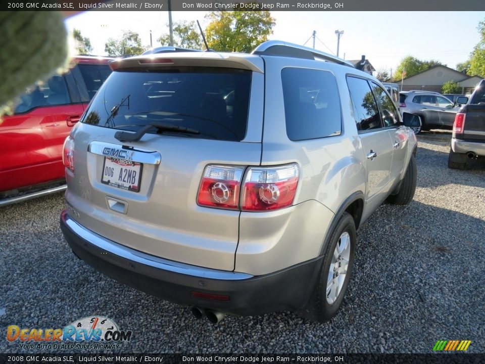 2008 GMC Acadia SLE Liquid Silver Metallic / Ebony Photo #14