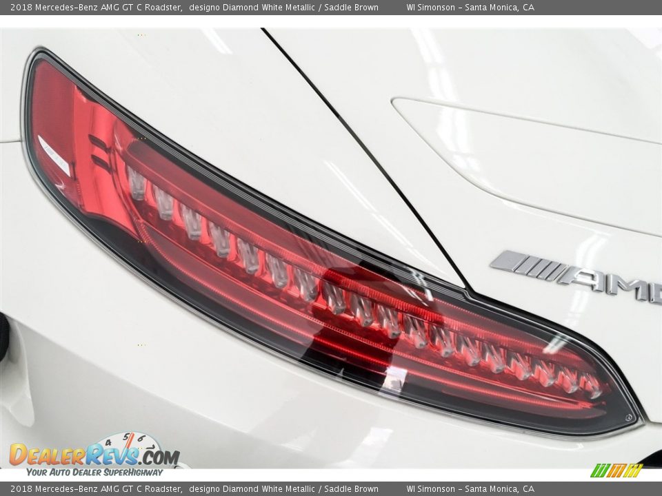 2018 Mercedes-Benz AMG GT C Roadster designo Diamond White Metallic / Saddle Brown Photo #25