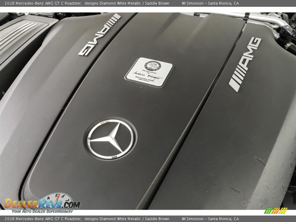 2018 Mercedes-Benz AMG GT C Roadster designo Diamond White Metallic / Saddle Brown Photo #29
