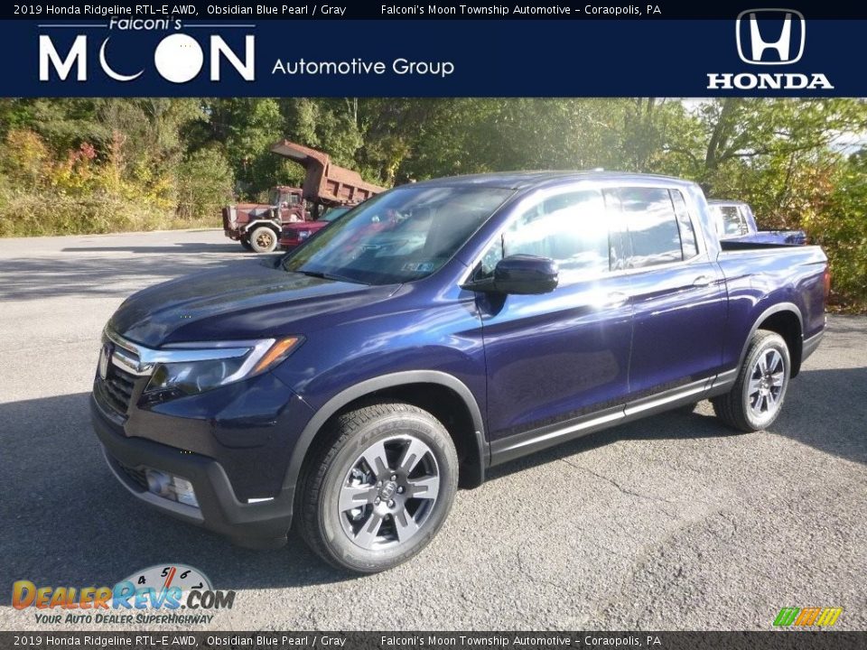2019 Honda Ridgeline RTL-E AWD Obsidian Blue Pearl / Gray Photo #1