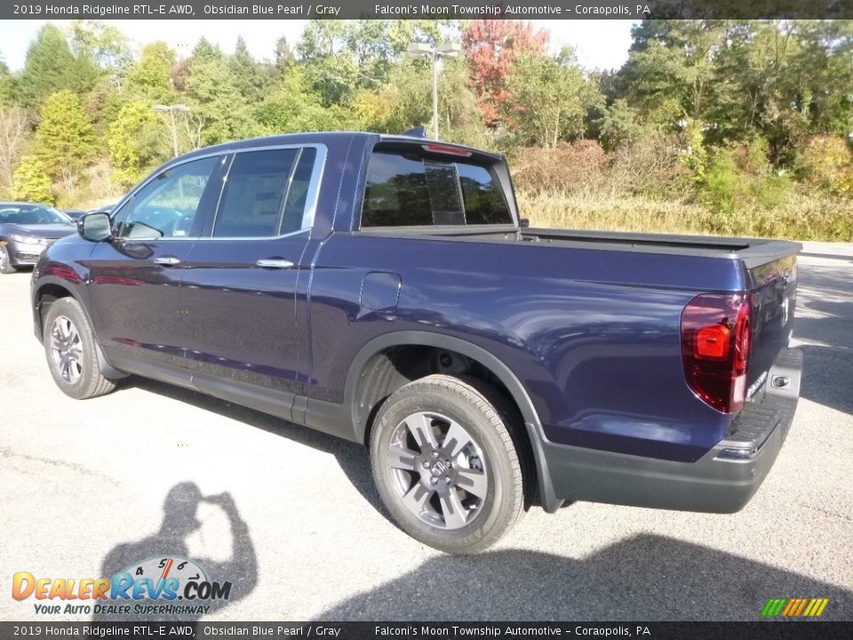 2019 Honda Ridgeline RTL-E AWD Obsidian Blue Pearl / Gray Photo #2