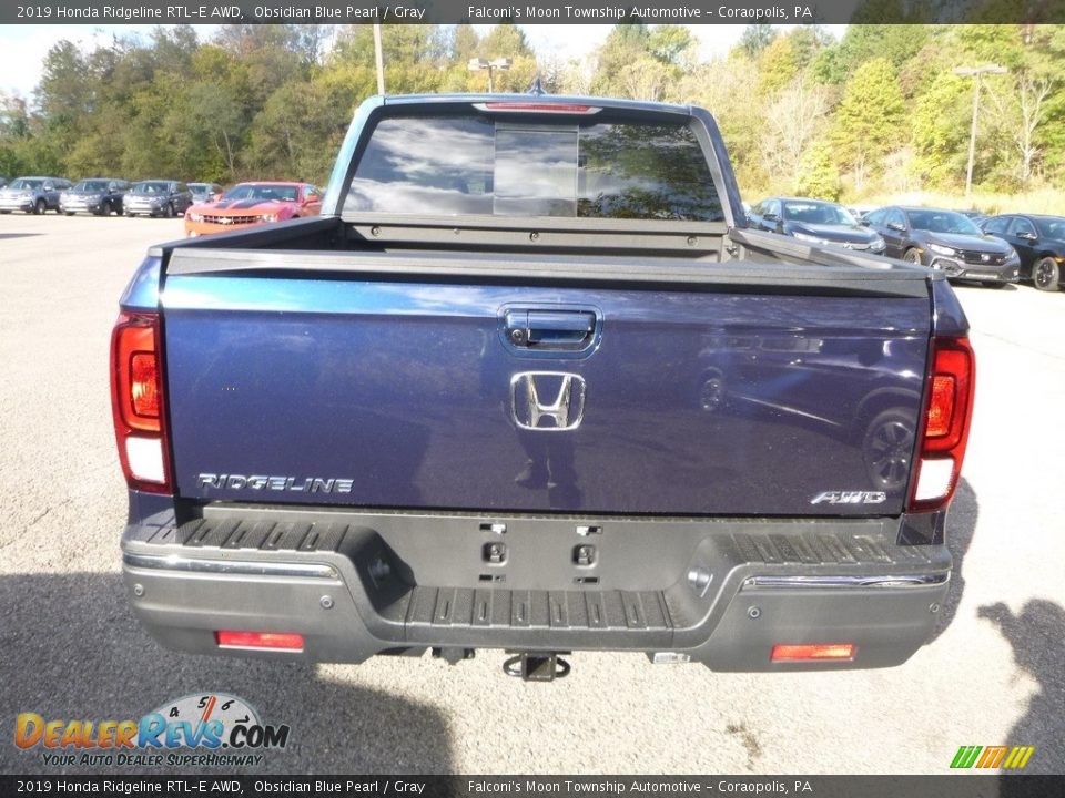 2019 Honda Ridgeline RTL-E AWD Obsidian Blue Pearl / Gray Photo #3